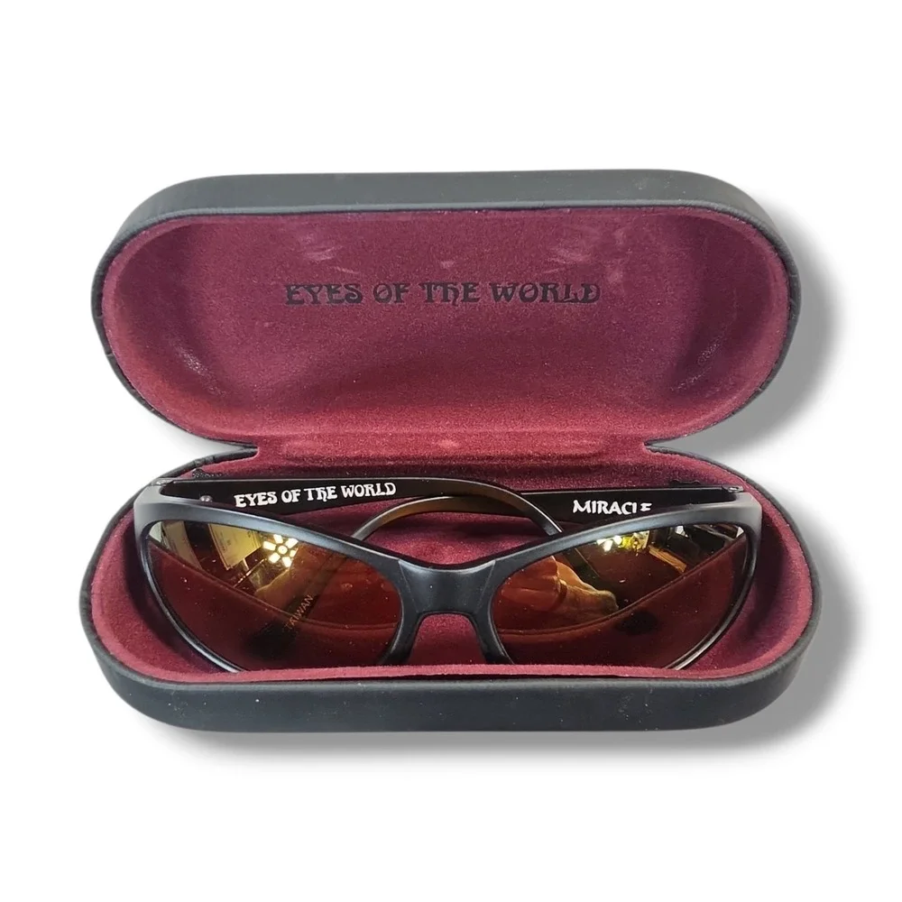 Vintage 1995 Grateful Dead Eyes Of The World‎ Sunglasses Miracle Black (Gold)
